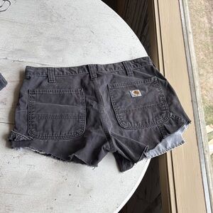 Carhartt Women's Charcoal Cut-Off Utility Shorts